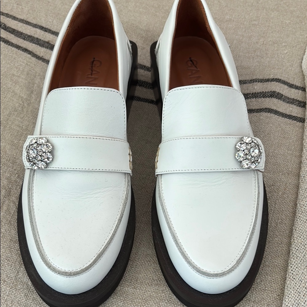 Ganni leather loafers. US8